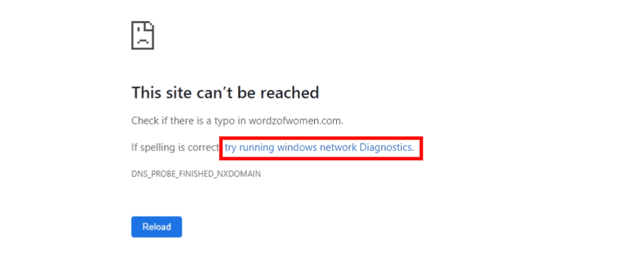 Chrome network Diagnostics