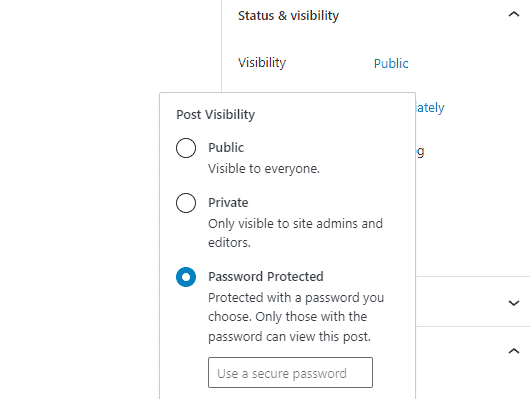 Post password protection