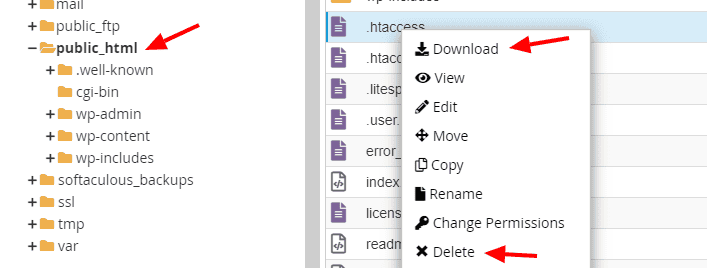 htaccess file