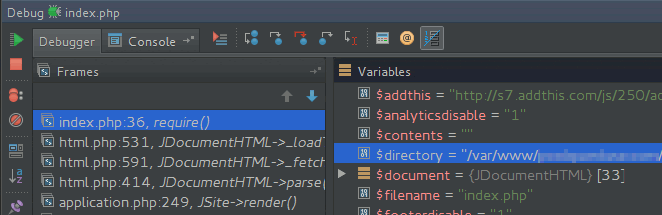 Debuging Hacked index file